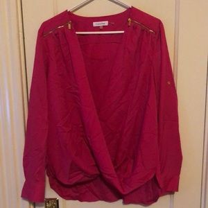 Calvin Klein Open Front Blouse